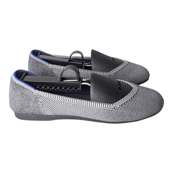 Rothys The Point Flats Cloud Gray Birdseye Knit Comfort  ROTHY\'S The Flat In Cloud Gray Birdseye Size 6